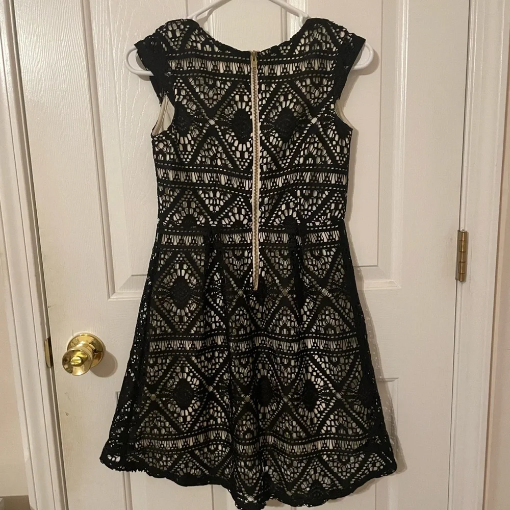 3/$15 Xhilaration Black Crochet Girls Dress - Picture 2 of 2